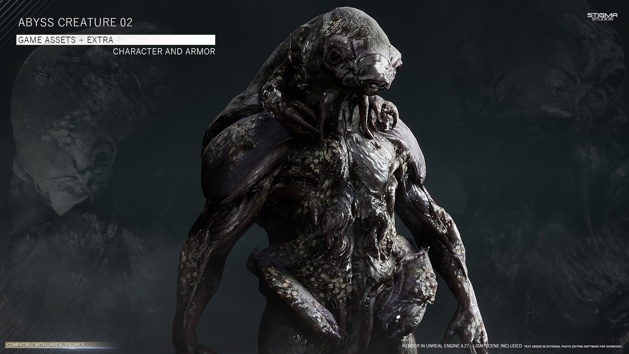 Media 1 for listing Abyss Creature 02 - Game Assets + Extra | STIGMA STUDIOS