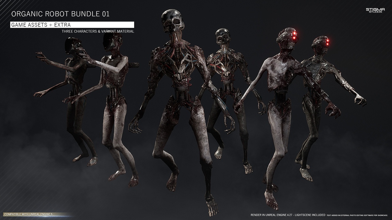 Media 1 for listing Organic Robot Bundle 01 - Game Assets + Extra | STIGMA STUDIOS