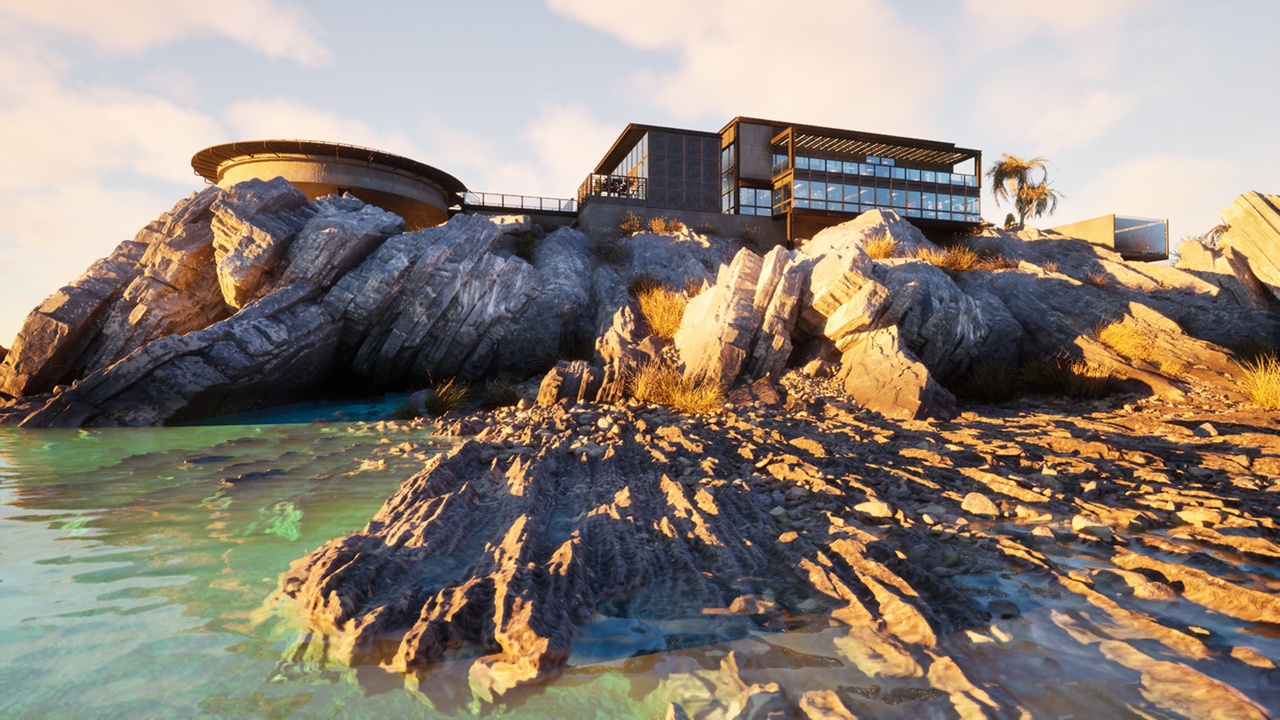 Media 1 for listing Luxury Islet Estate 03 – Cliffside Holiday Resort-No AI Assets