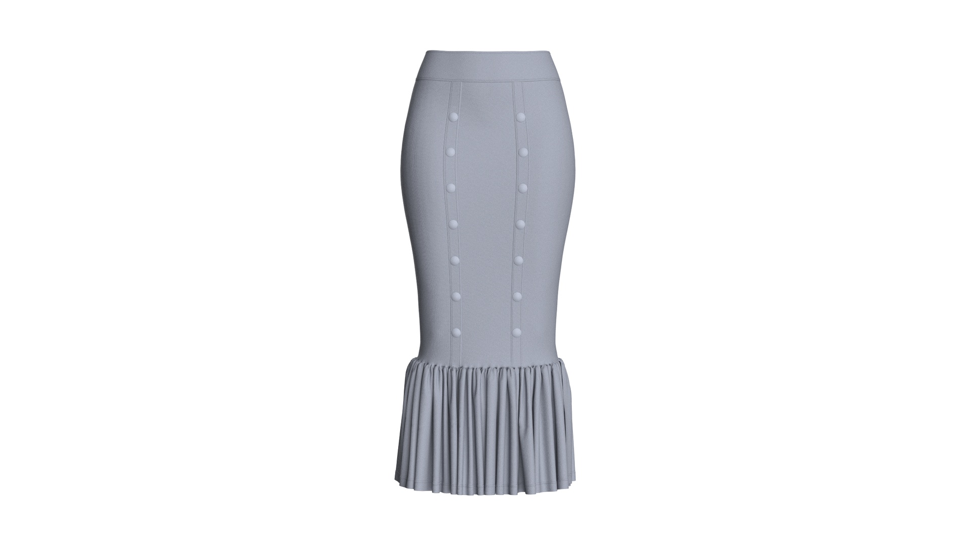 Media 1 for listing Girls Maxi Skirt With Ruffled Hem | High Poly
