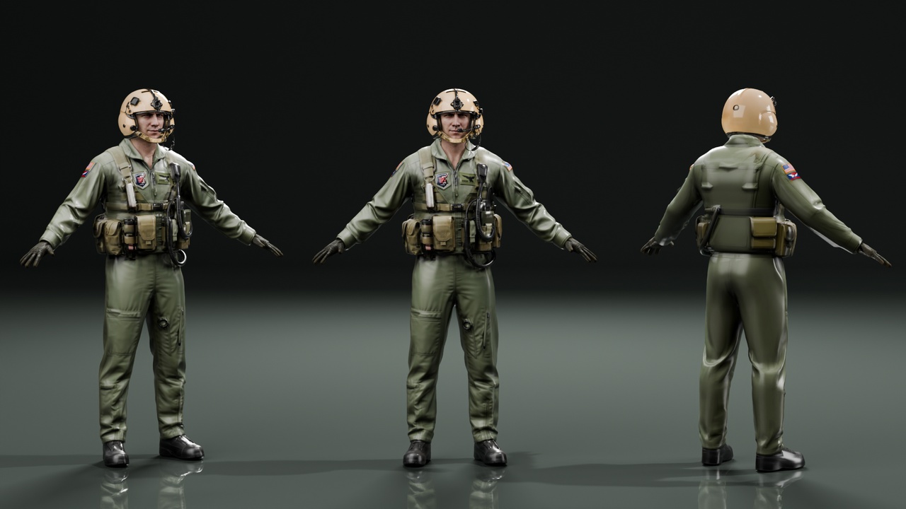 Media 1 for listing Military Helicopter Pilot - Rigged