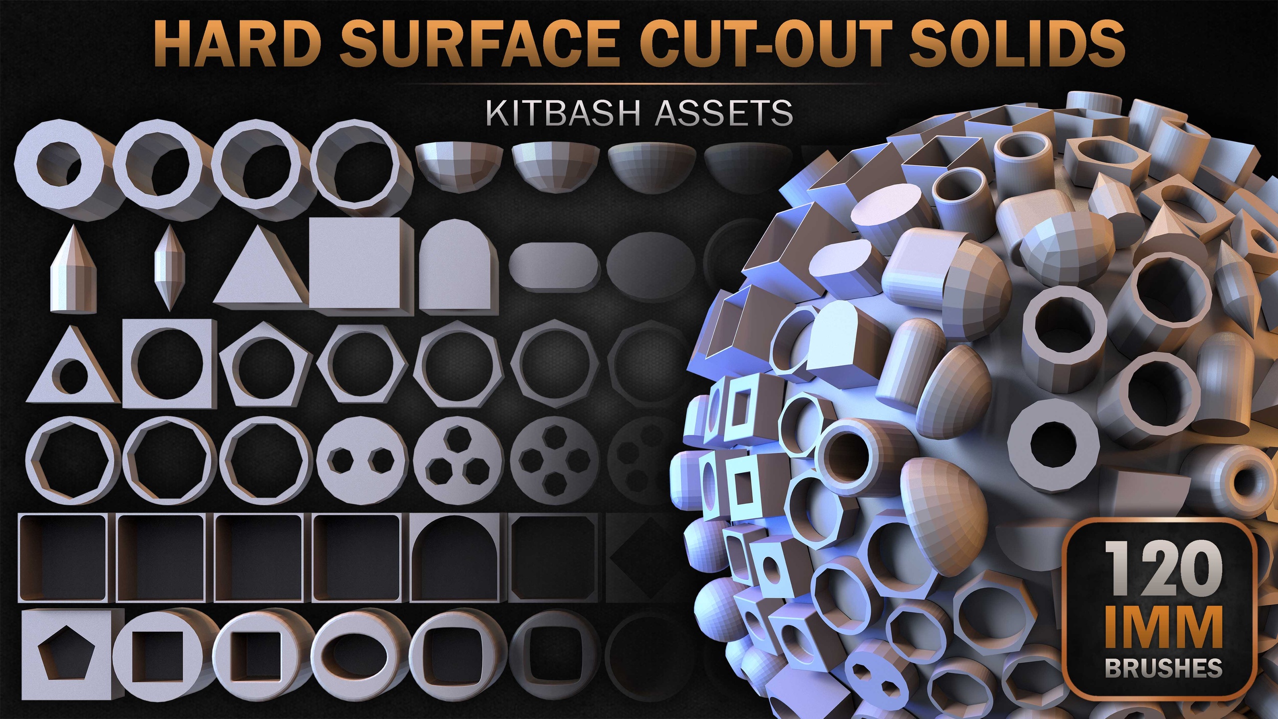 Media 1 for listing 120 Hard Surface IMM Cut-Out Solids
