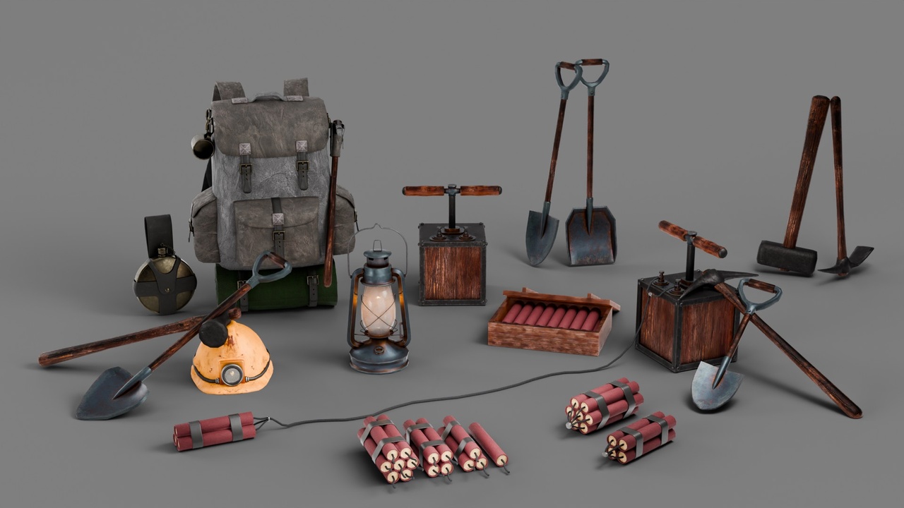 Media 1 for listing Stylized Miner and Survivalist Expedition Bundle