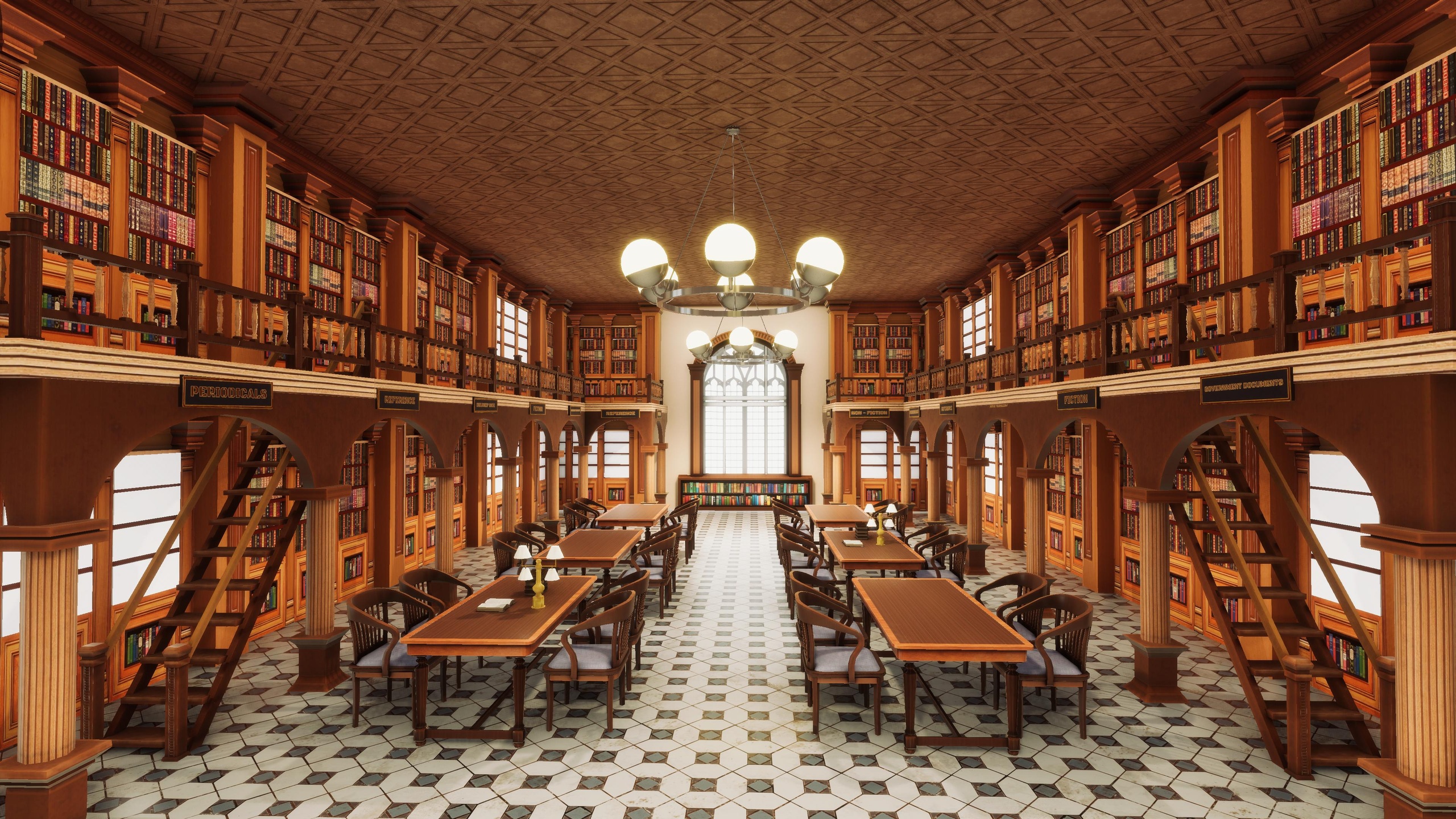 商品 Library Interior 的媒体 1