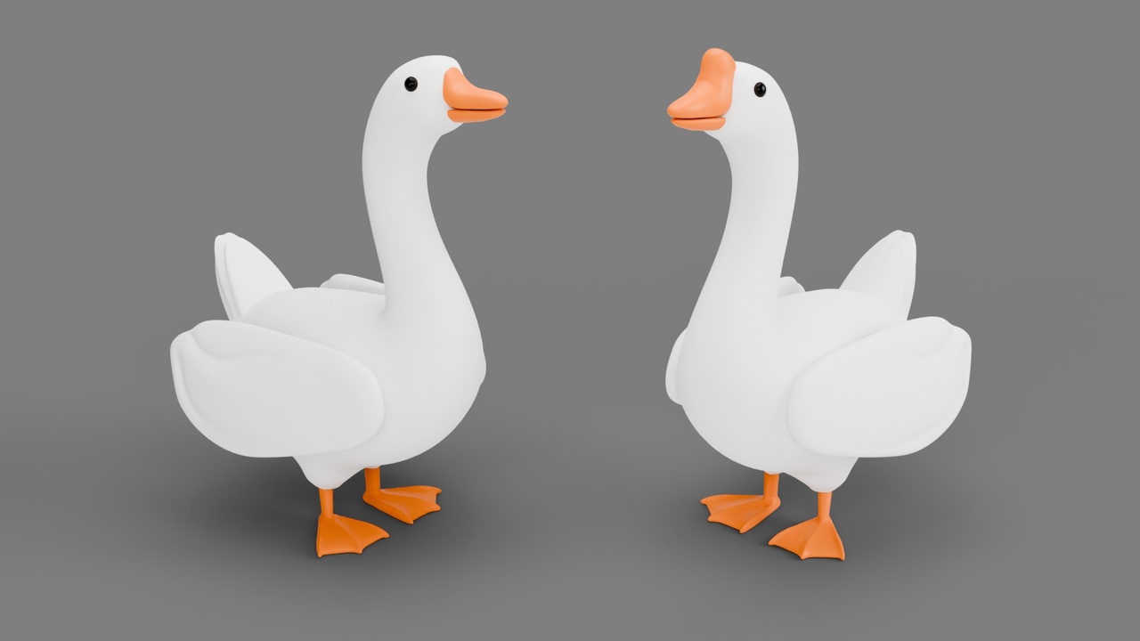 Media 1 for listing Stylized Male and Female Geese