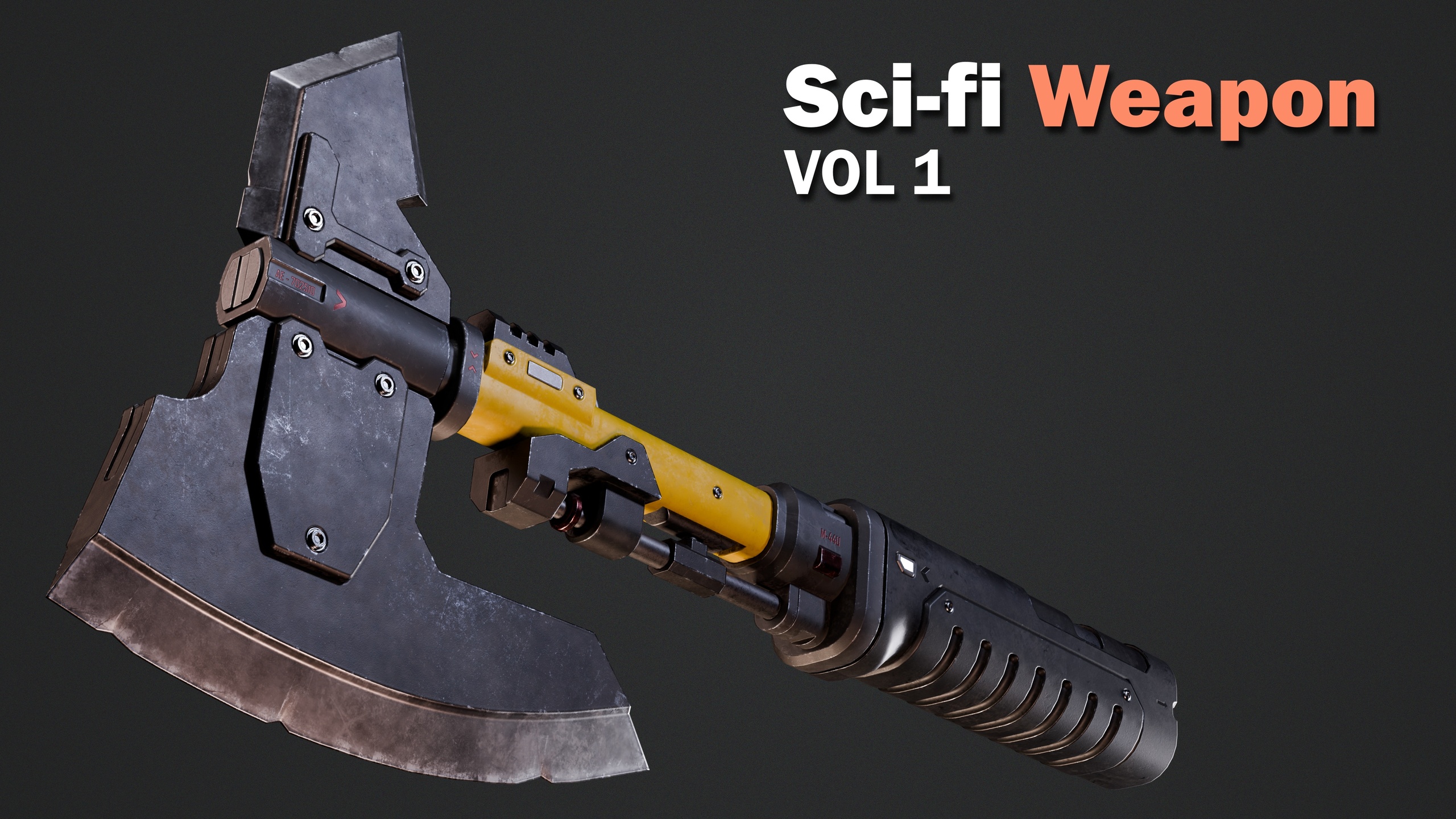 Media 1 for listing Sci-fi Weapon - Game Ready Axe