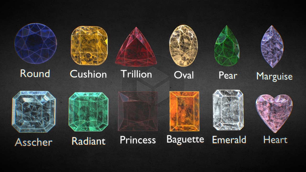 Media 1 for listing Diamond Gem Shape Set - 1 Collectibles