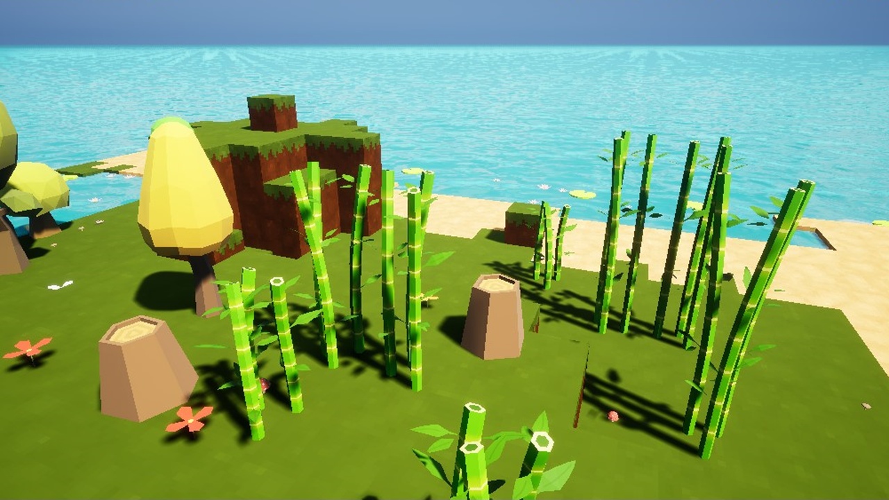 Media 1 for listing Stylized Bamboo Pack - Game-Ready Low-Poly Nature Assets