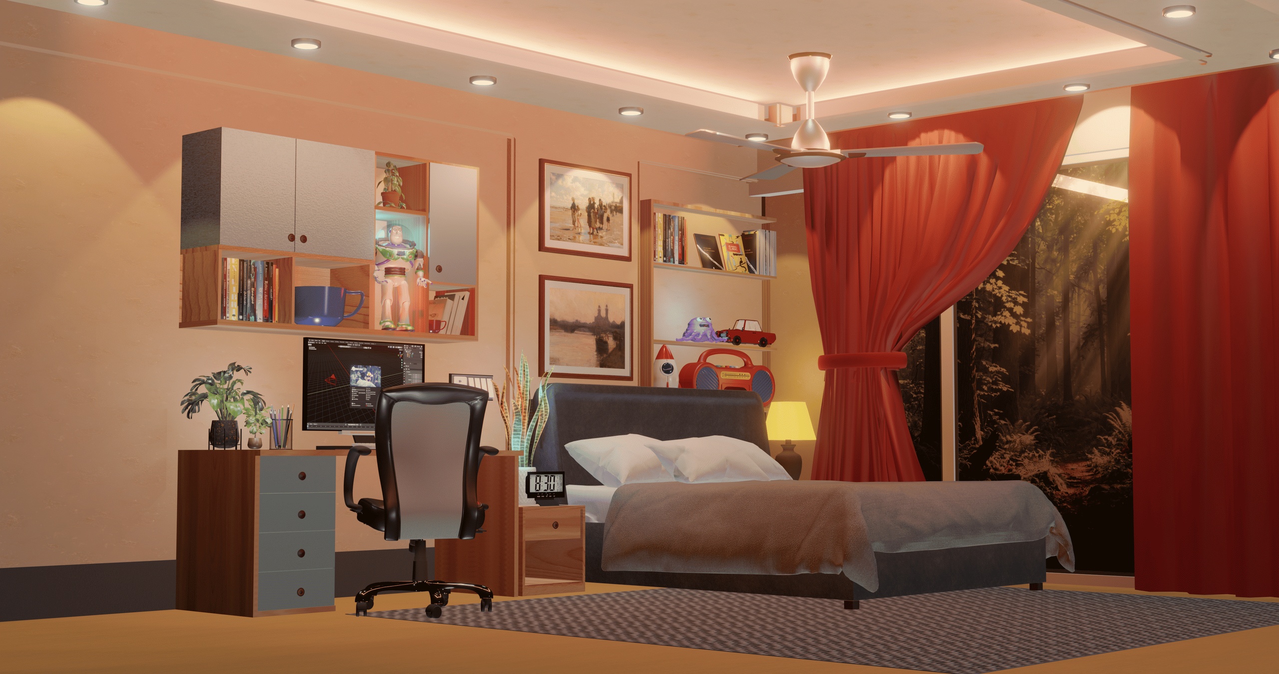 Media 1 for listing Bedroom | Modern Cozy Bedroom Interior