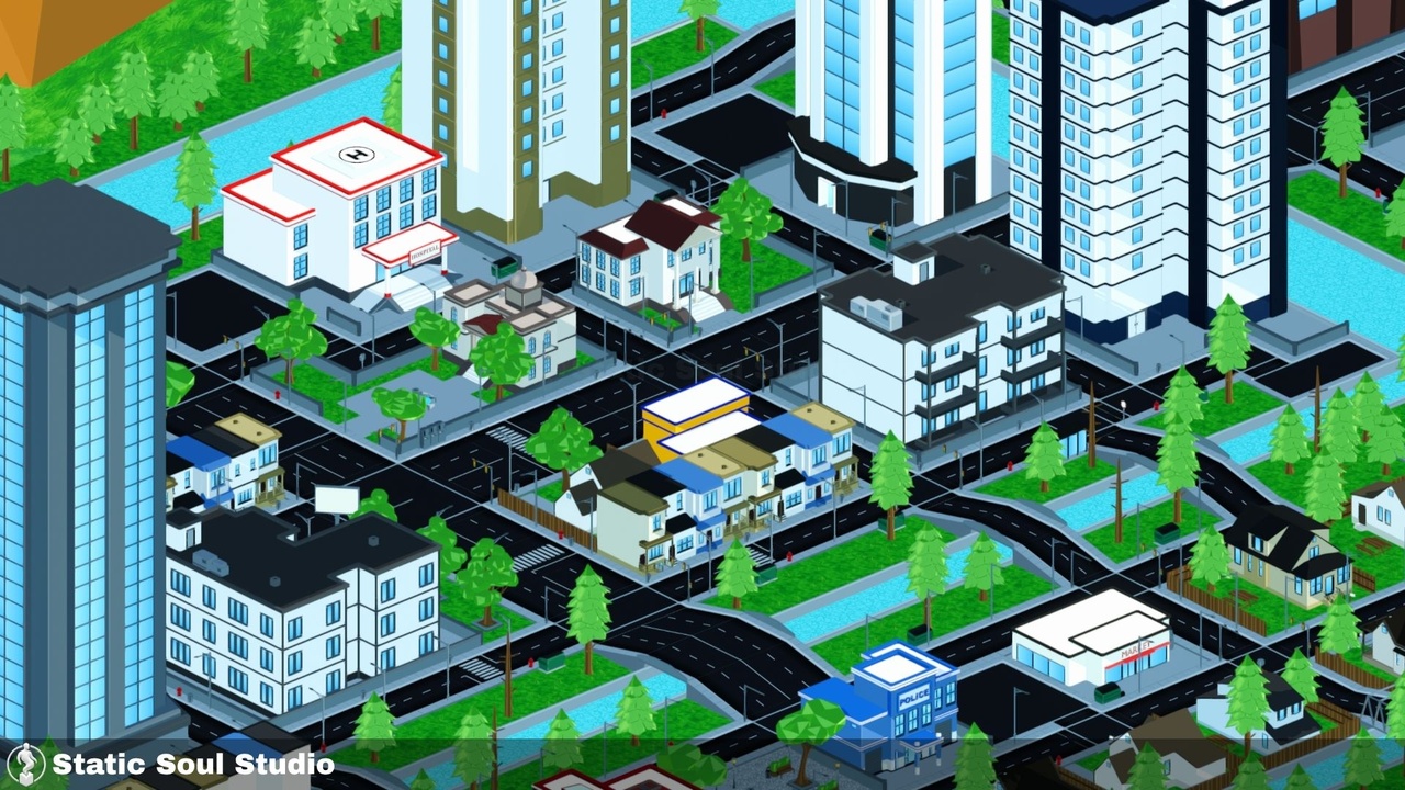 Media 1 for listing Low Poly City Pack – Modular Buildings, Roads & Props