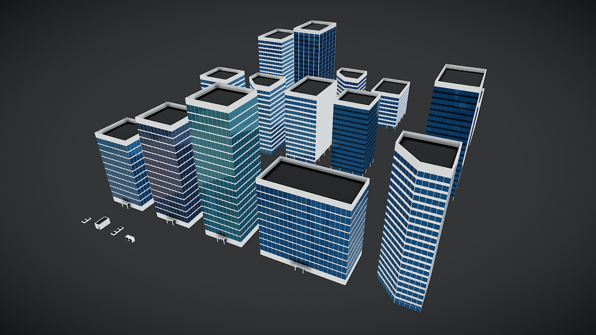 Modern City Office Buildings Pack | Fab