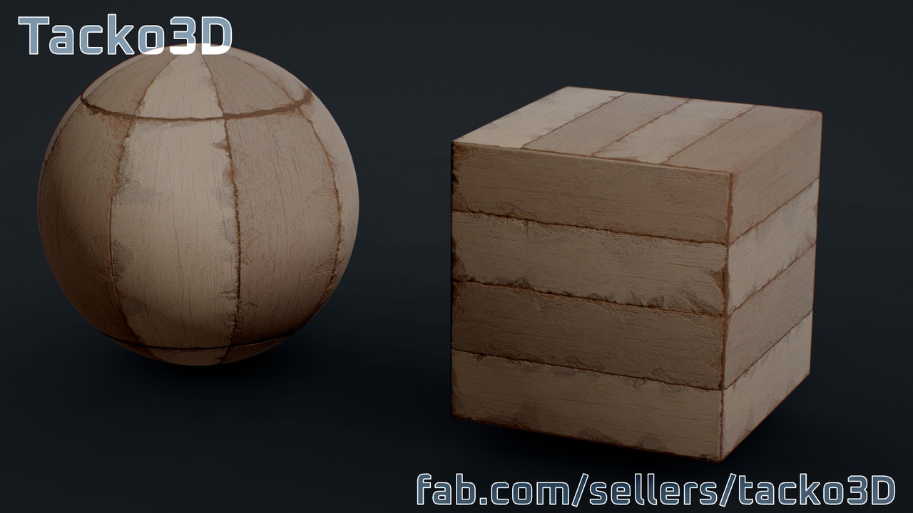 商品 Wooden Plank Texture Material - SBSAR Material included 的媒体 1