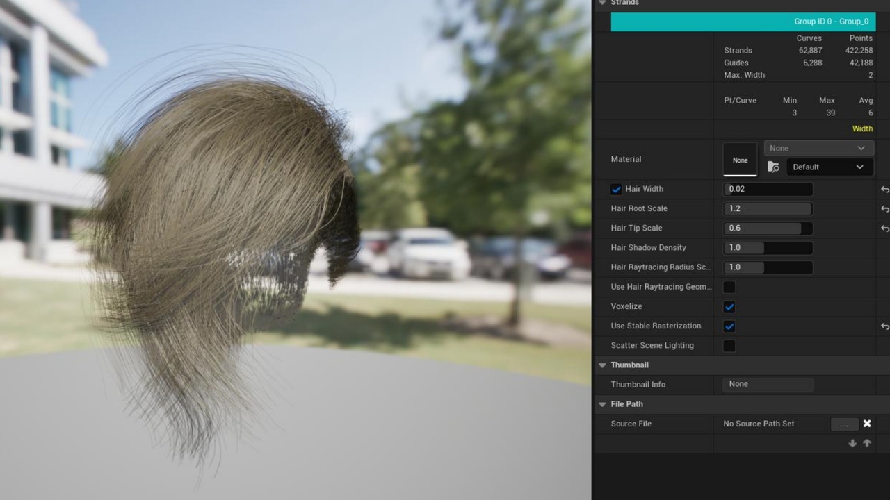 Realistic Side Shaved Short Hair Cards+Groom Dual Format Pack for UE 5.7 ilanı için 1. medya