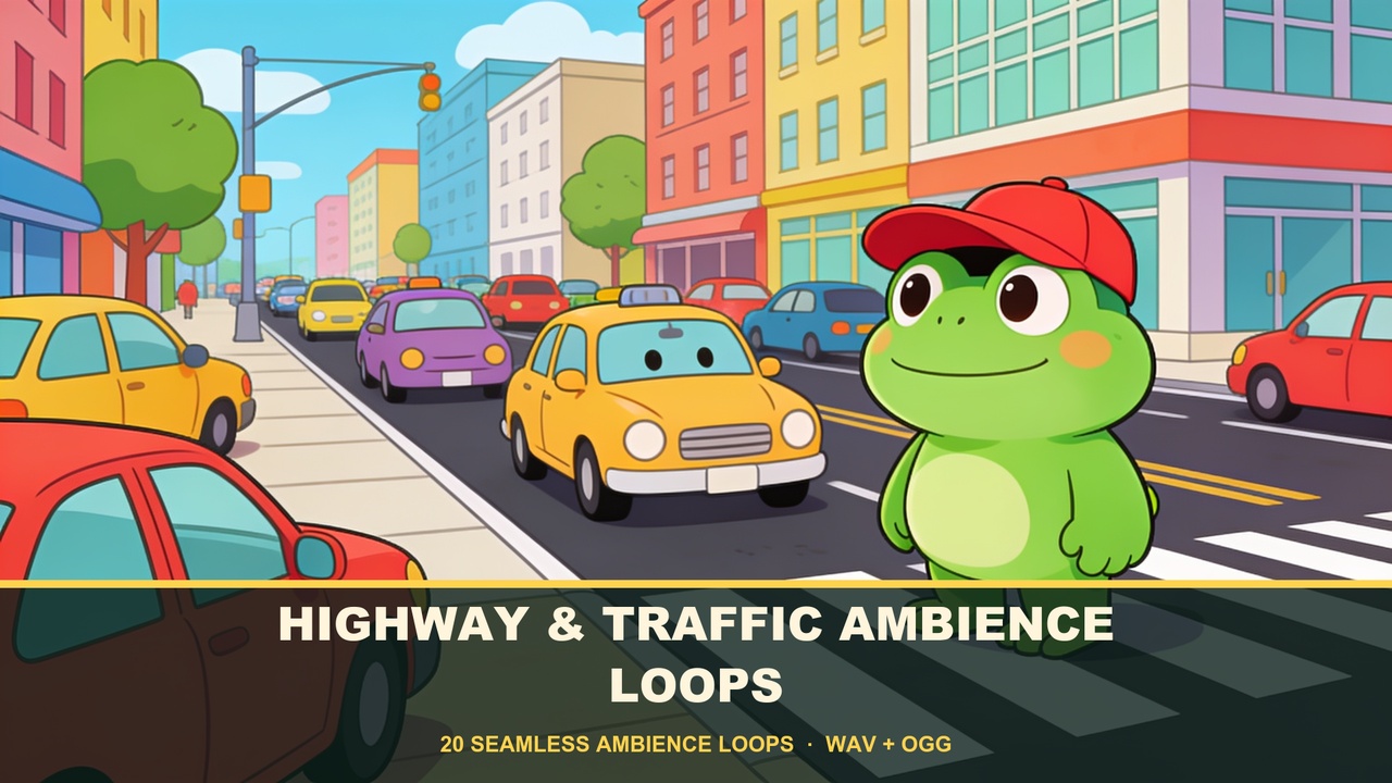 Media 1 for listing Highway & Traffic Ambience Loops — 20 Seamless Loops