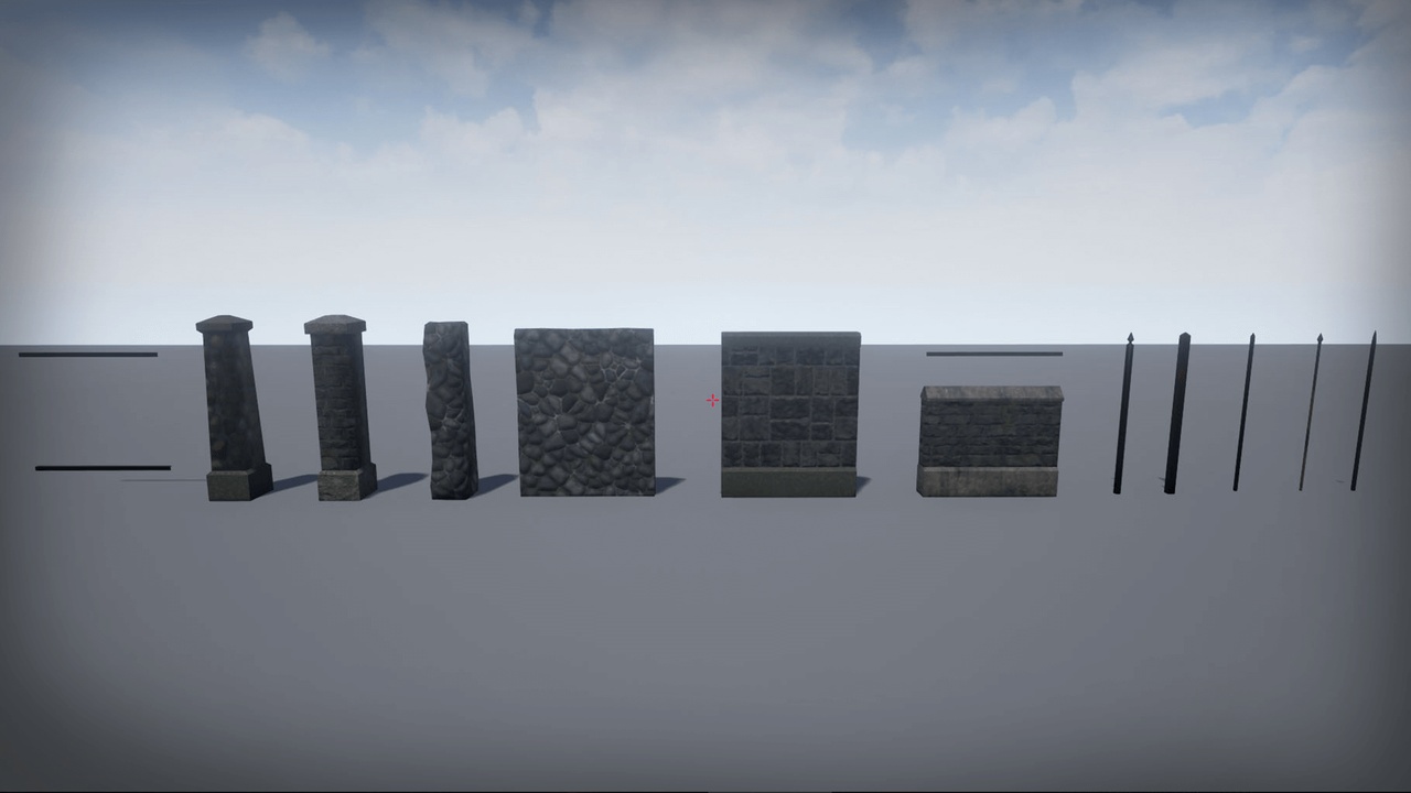 Media 1 for listing Procedural Graveyard Wall and Fence
