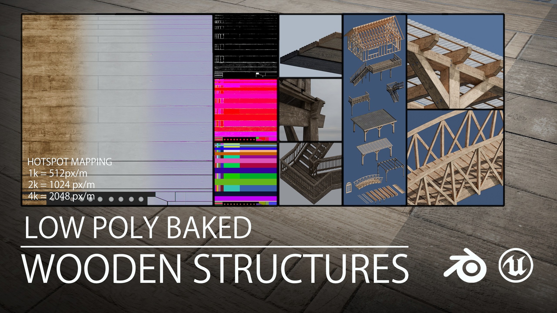 Media 1 for listing Low Poly Baked | Wooden Structures