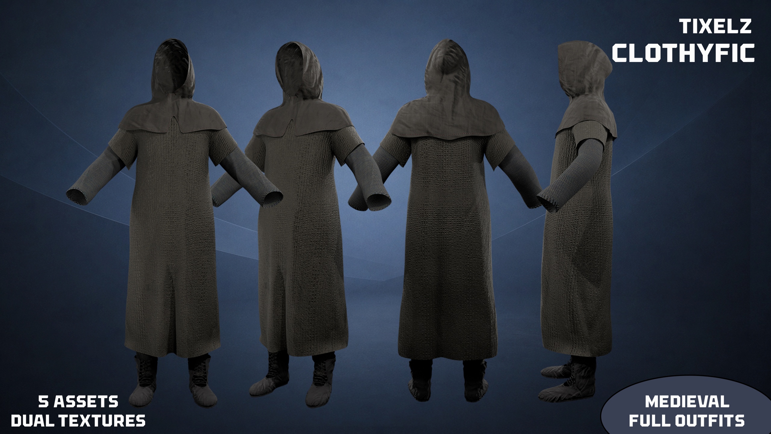الوسائط 1 للقائمة medieval full outfit 5 - clothyfic bundles