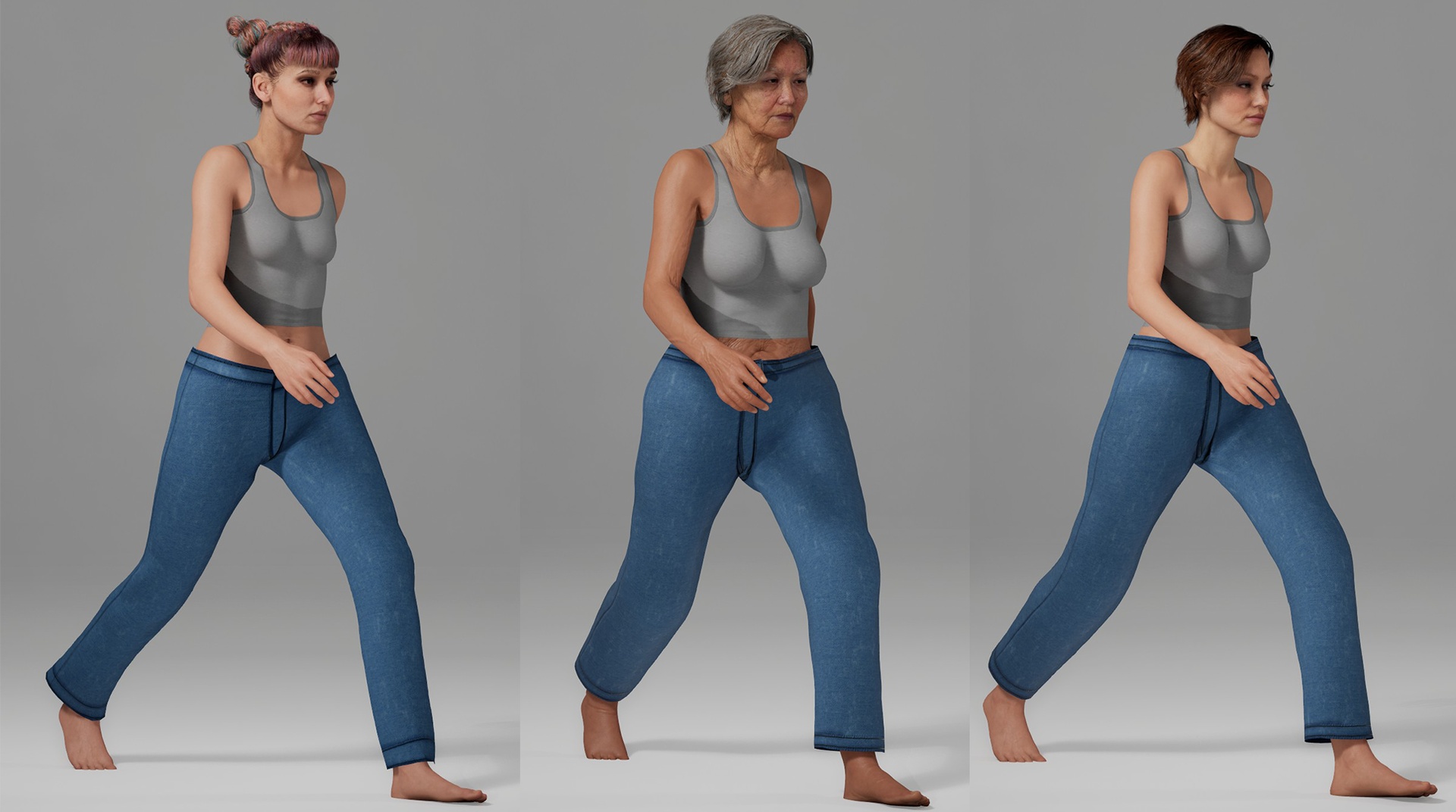Media 1 for listing MetaHuman Resizable Jeans Pants - Male & Female Clothing UE 5.8