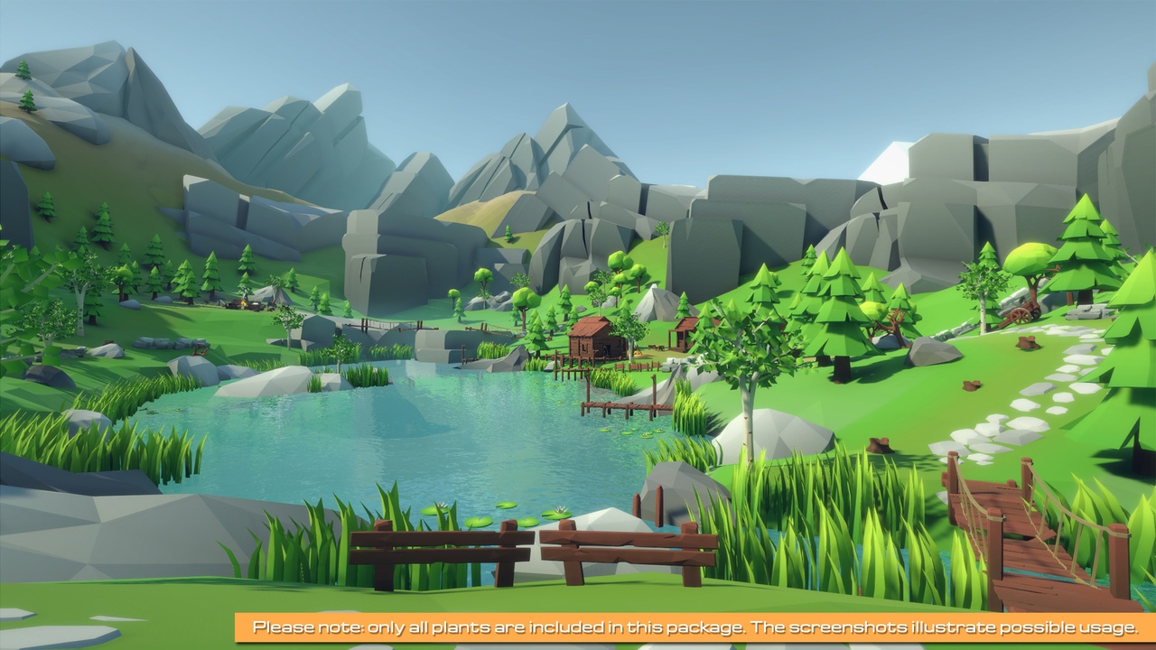 Media 1 for listing Lowpoly Style Plants Pack