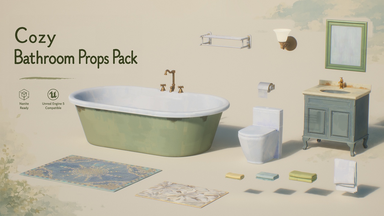 Media 1 for listing Cozy Bathroom Props Pack