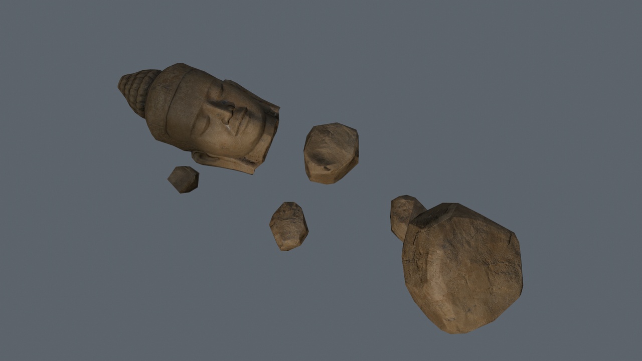 Media 1 for listing Broken Buddha Statue (Basic Set) - Realistic PBR