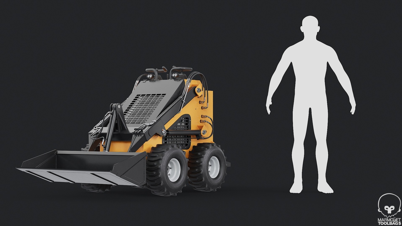 Media 1 for listing Skid Steer Loader Mini Yellow
