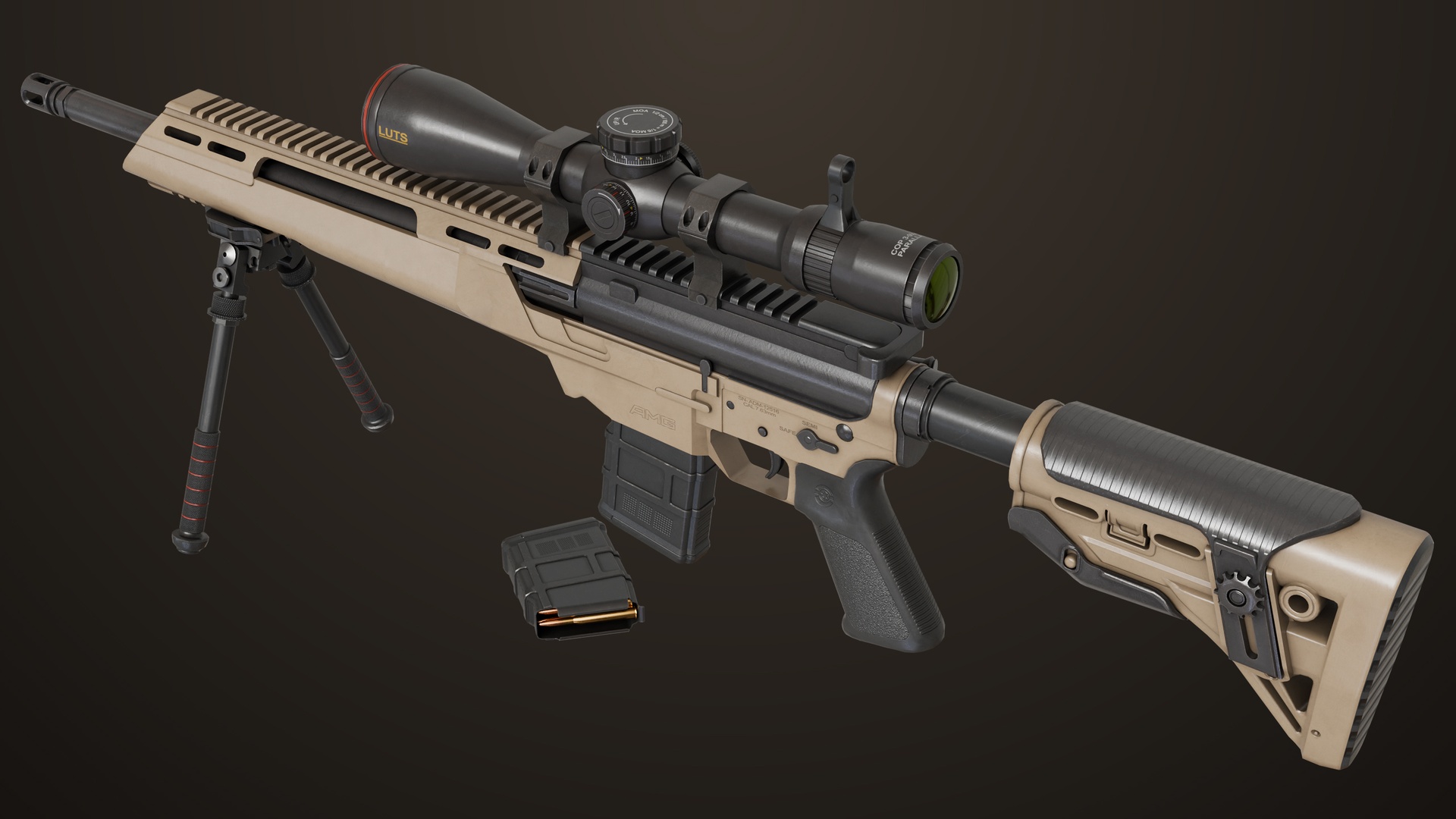 Media 1 for listing Sniper Rifle 06 Sandal Generic All PBR Unity UE Textures