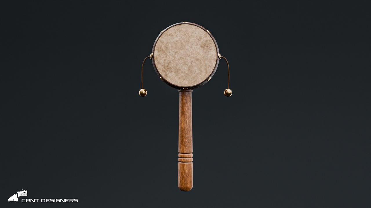 Media 1 for listing Rattle Drum Toy Lowpoly 3D model
