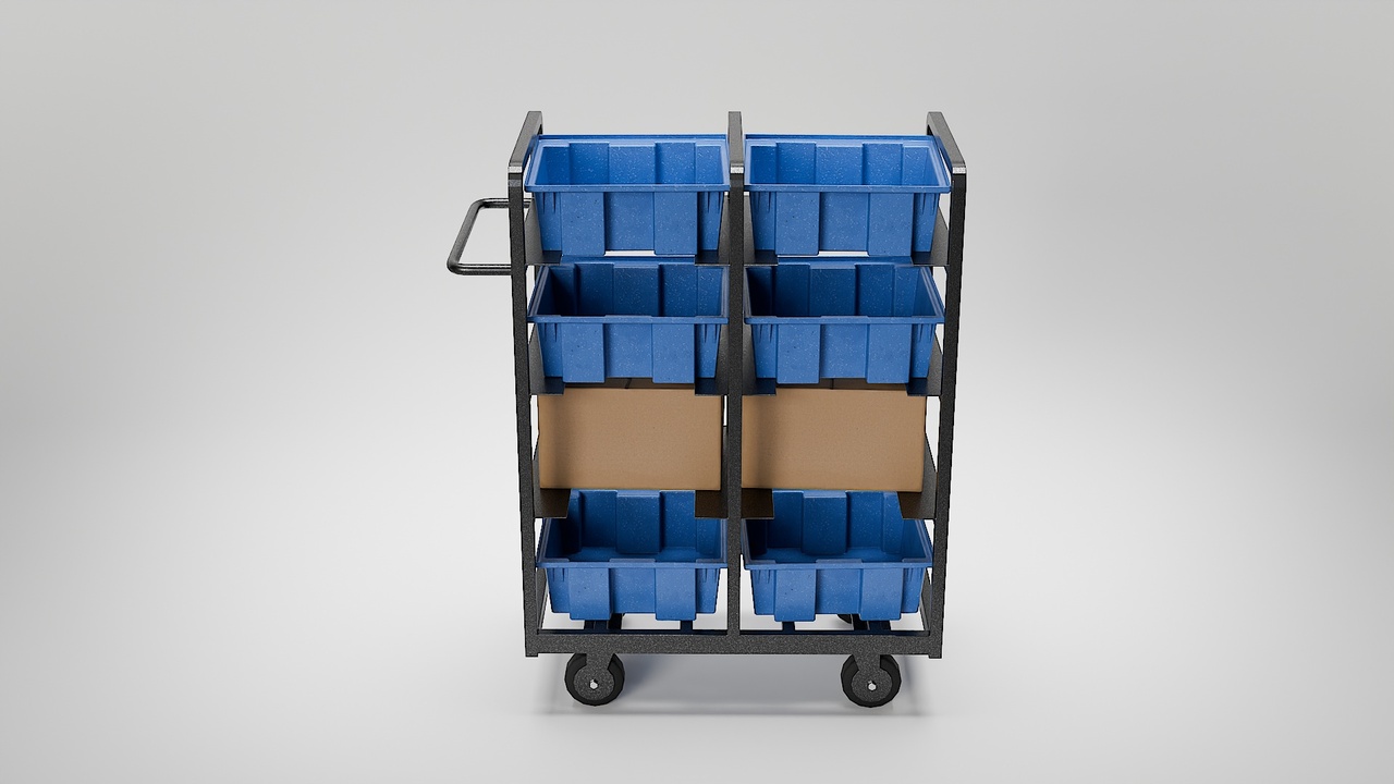 Media 1 for listing Industrial Storage Cart with Crates