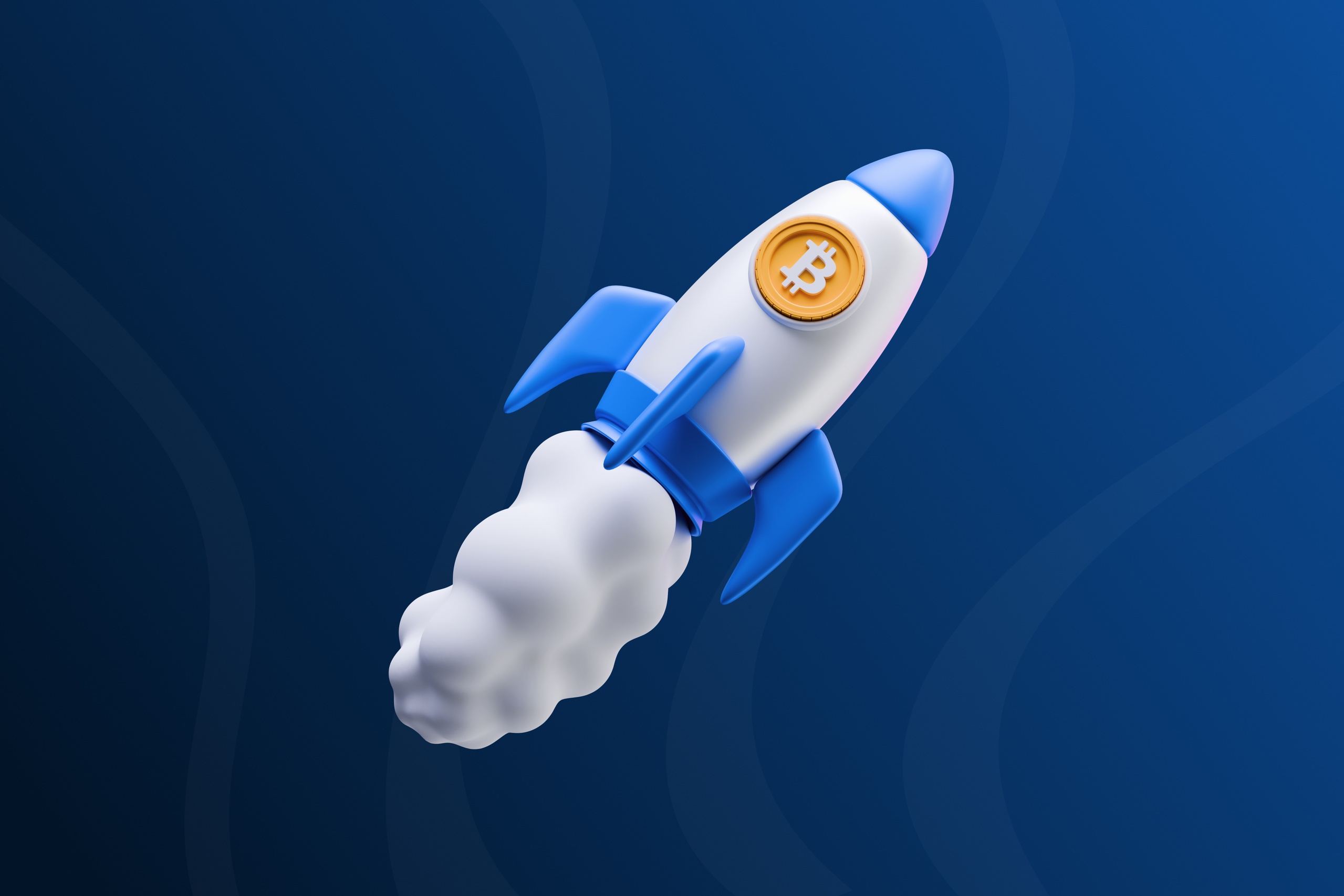 Media 1 for listing 3D Bitcoin Rocket Icons