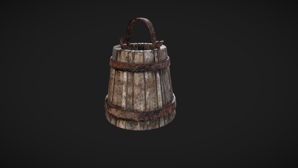 Media 1 for listing Old Wooden Bucket