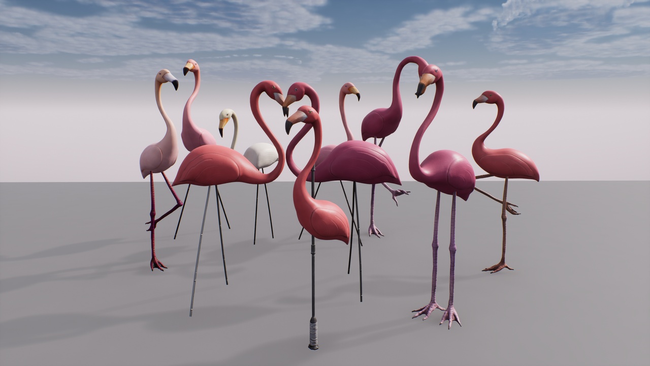 Media 1 for listing Decorative Flamingos