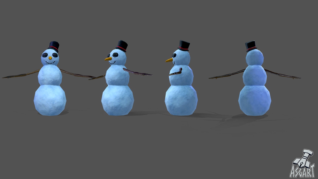 Media 1 for listing Living Snowman | 3D Character | VRChat-Ready