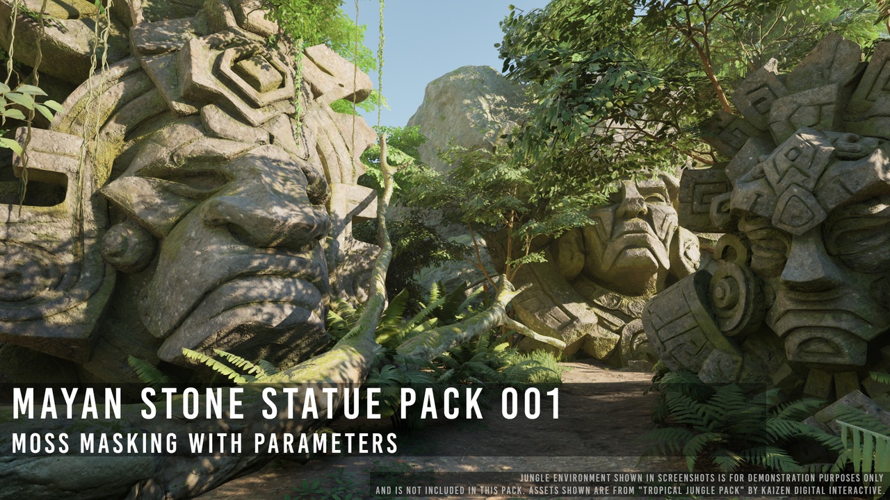 Media 1 for listing Mayan Stone Statue Pack 001