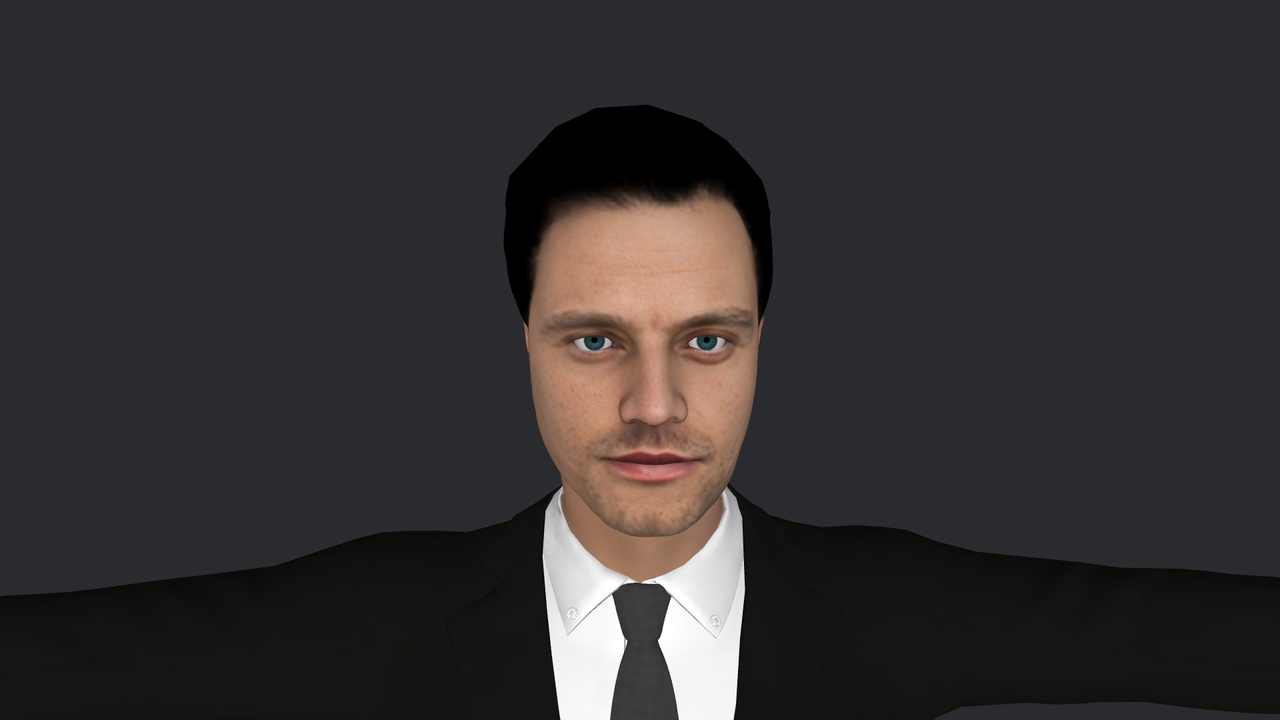 Media 1 for listing Sebastian Stan Realistic Full Body Fully Rigged 3D Character