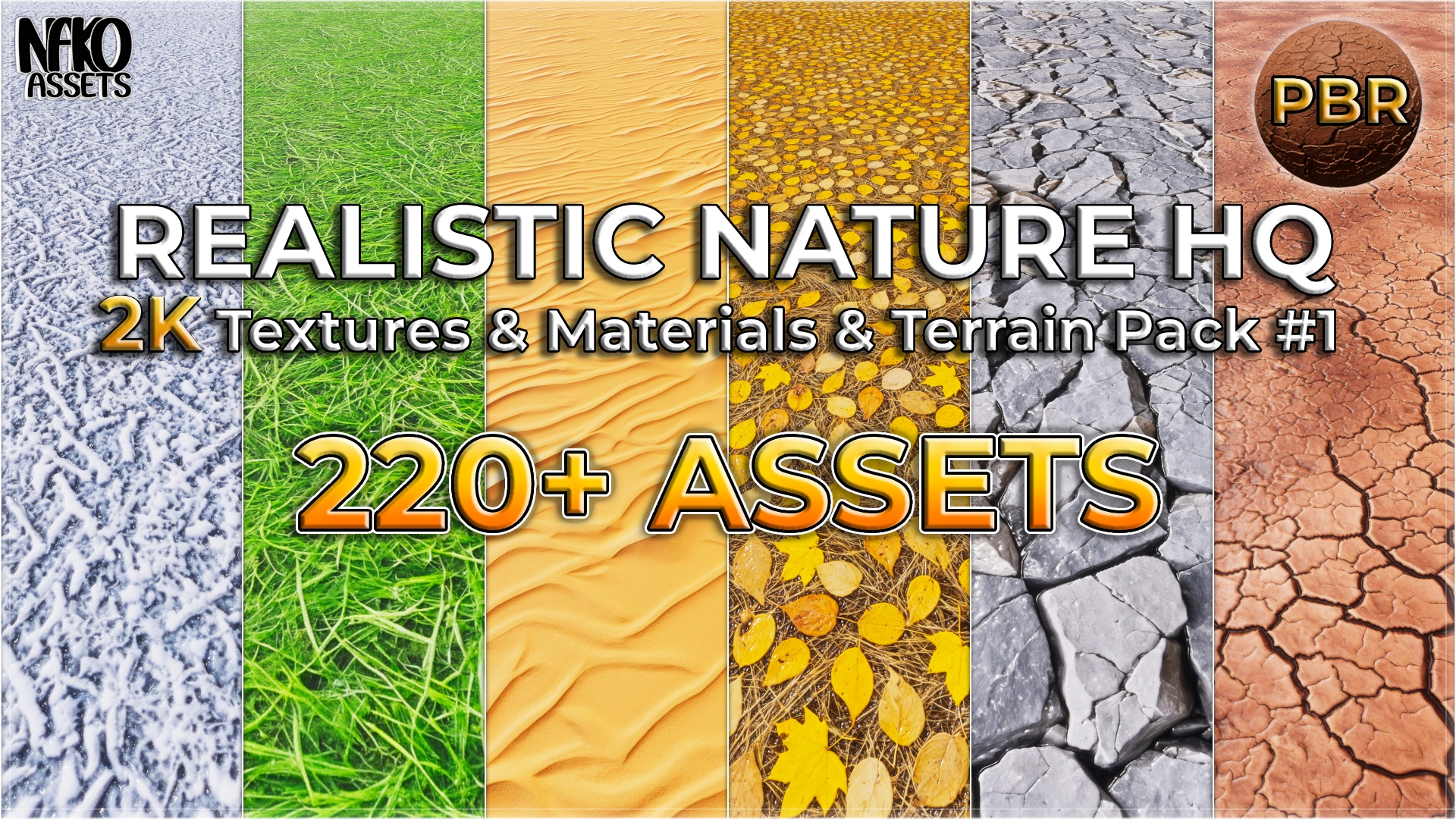 Realistic Nature HQ 2K Textures & Materials & Terrain Pack #1 | Fab