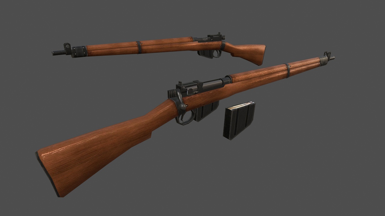 Media 1 for listing Low Poly Rifle Lee_Enfield - WWII