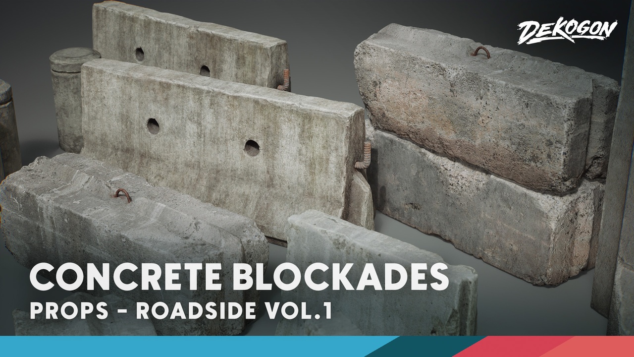 Media 1 for listing Roadside VOL.1 - Blockades (Nanite and Low Poly Versions)