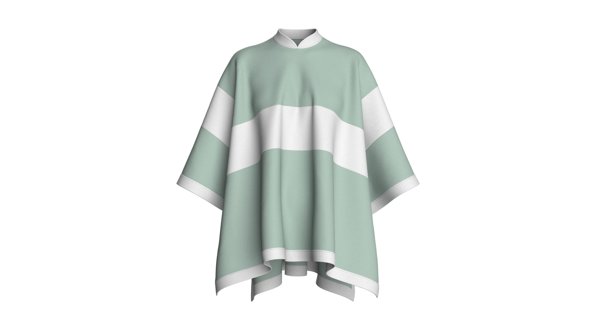 Media 1 for listing Girls Mandarin Collar Poncho | High Poly