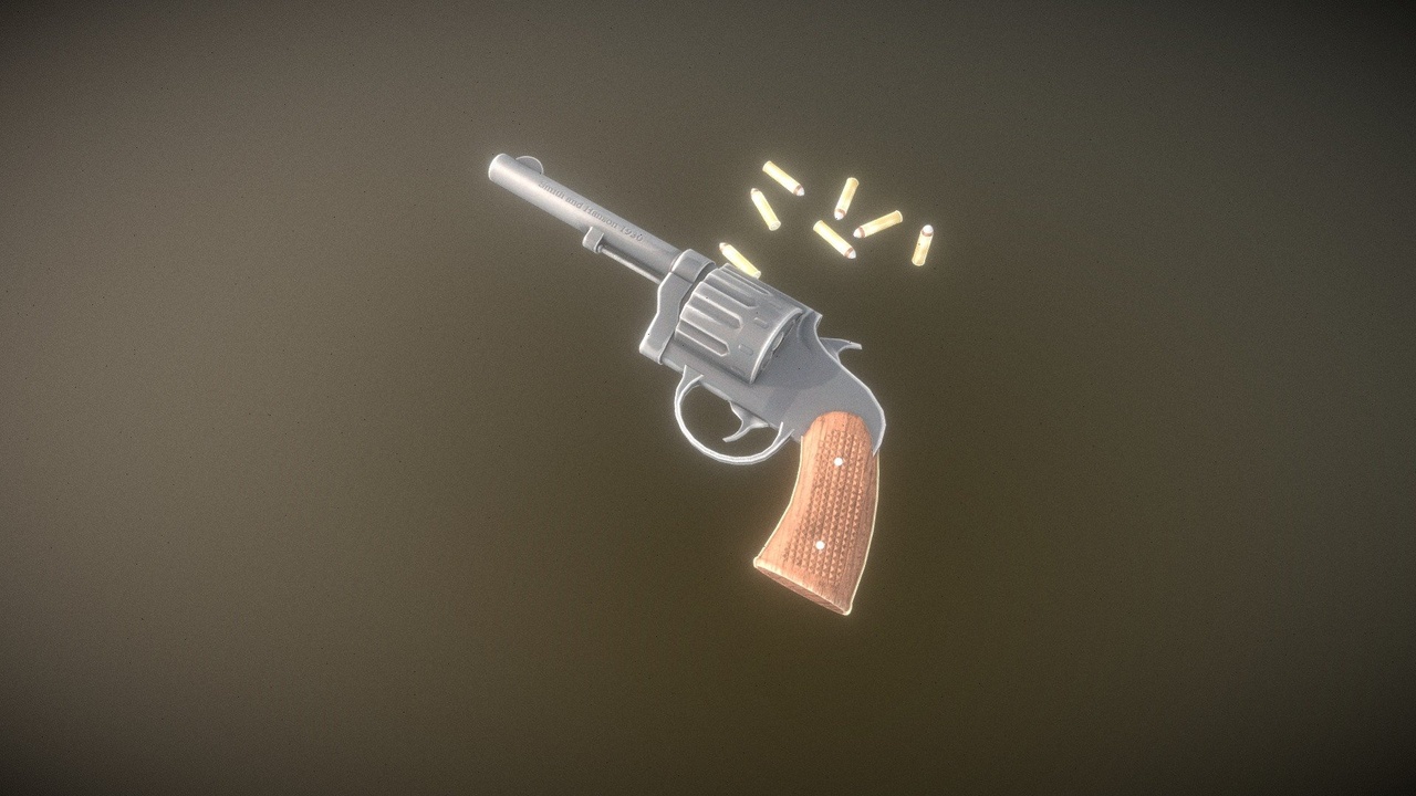 Revolver Gui Game Old Revolver Gun | Game Ready HQ Weapon | Fab