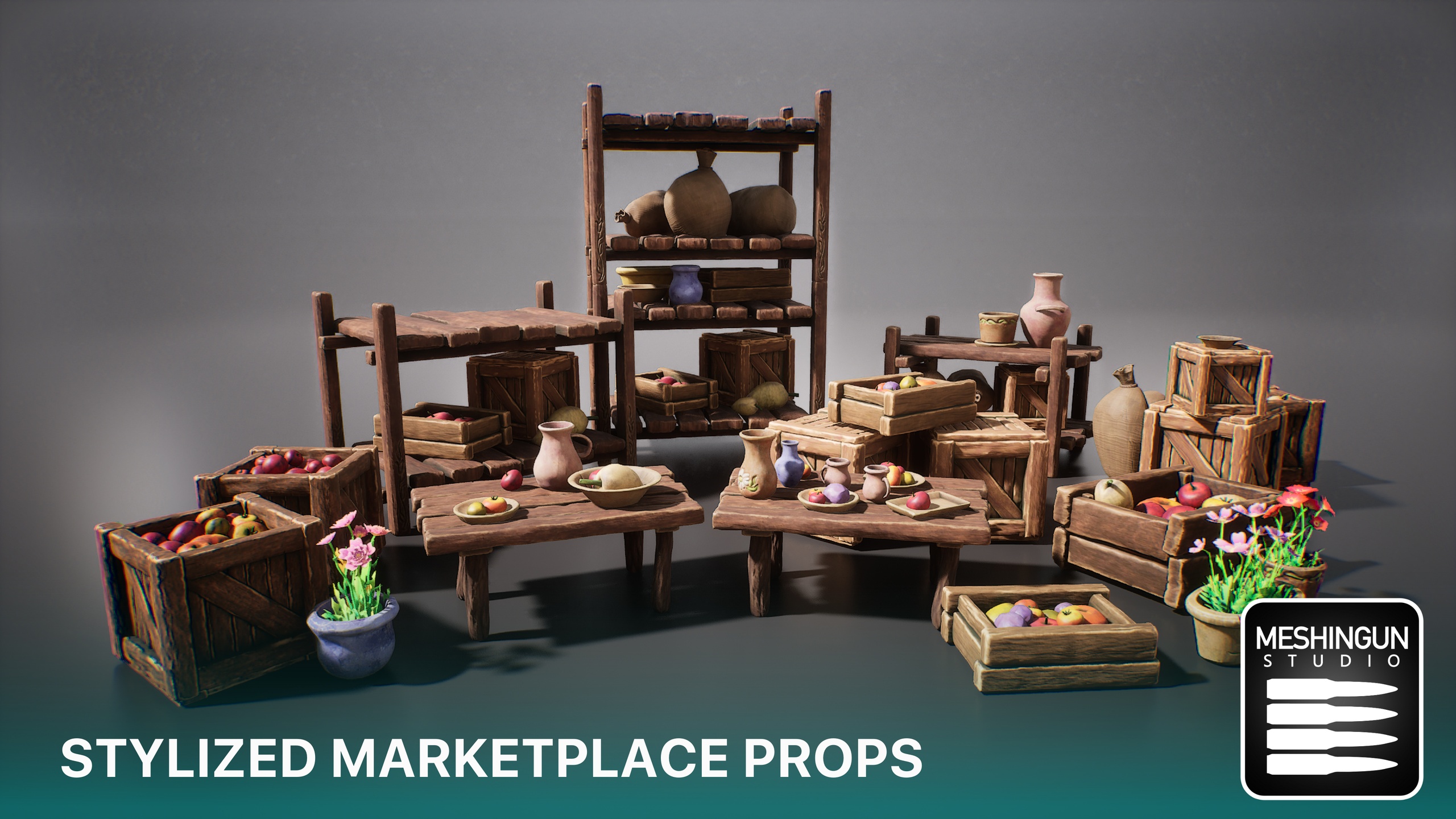 Media 1 for listing Stylized Marketplace Props