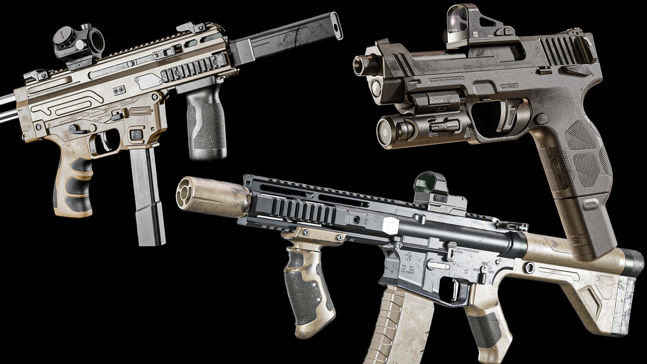 Media 1 for listing Tactical Gun PACK: Pistol, Assault Rifle & SMG with Attachments & FP Animations