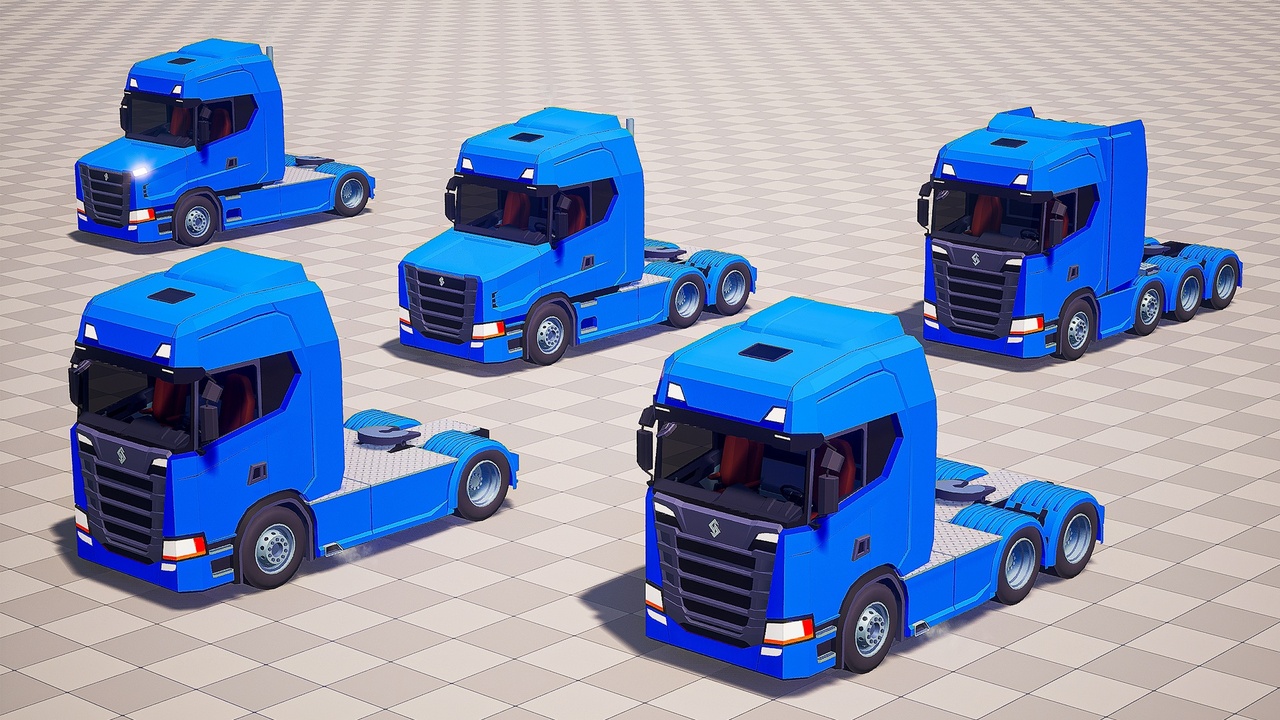 Media 1 for listing DRIVABLE CARS_SEMI-TRUCK_LOWPOLY