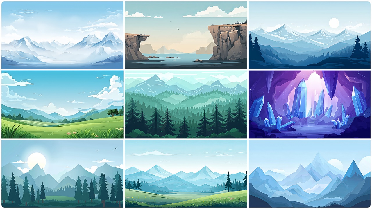Media 1 for listing BACKGROUND - Vector Mountain 1
