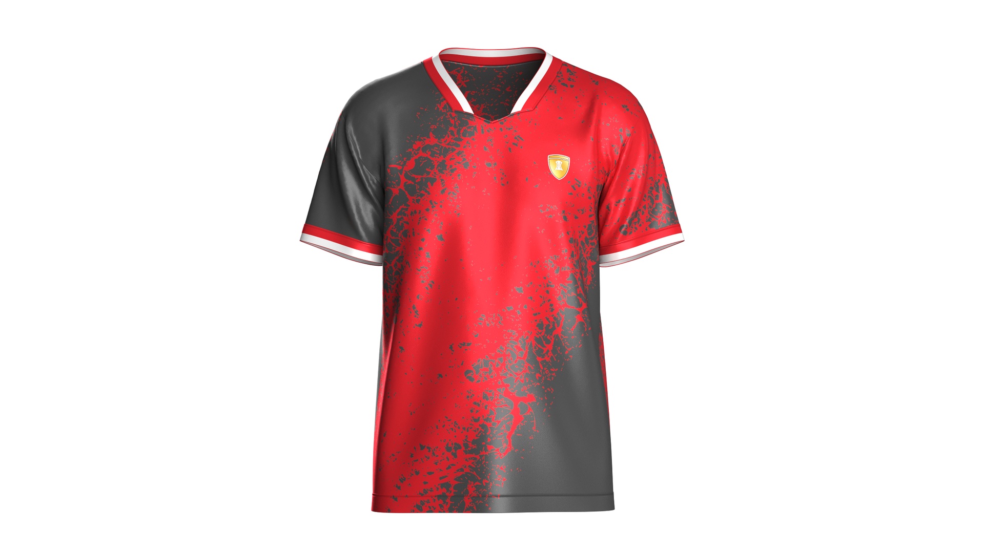Media 1 for listing Soccer Red And Black Jersey - Home Kit | High Poly