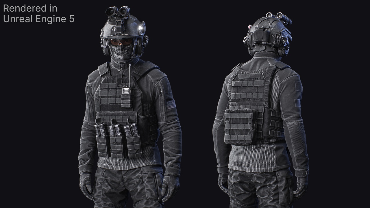 Media 1 for listing Soldier Character, Modular, Army, Tactical Spec-Ops 02