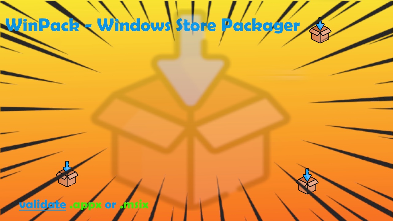 Media 1 for listing WinPack -Windows Store Packager