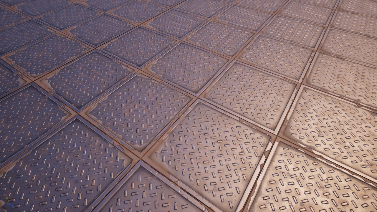 Media 1 for listing Stylized Metallic Floor
