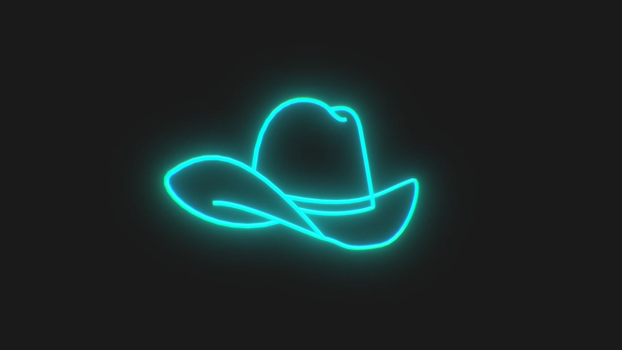 Media 1 for listing Neon Sign - Cowboy Hat