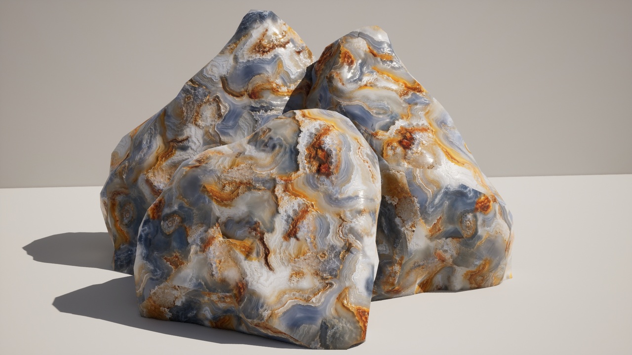 Media 1 for listing Gemstone Material | Realistic PBR Precious Stone Texture